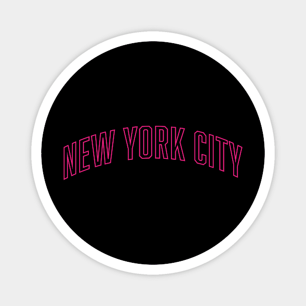 New York City Hot Pink Outline Magnet by Good Phillings